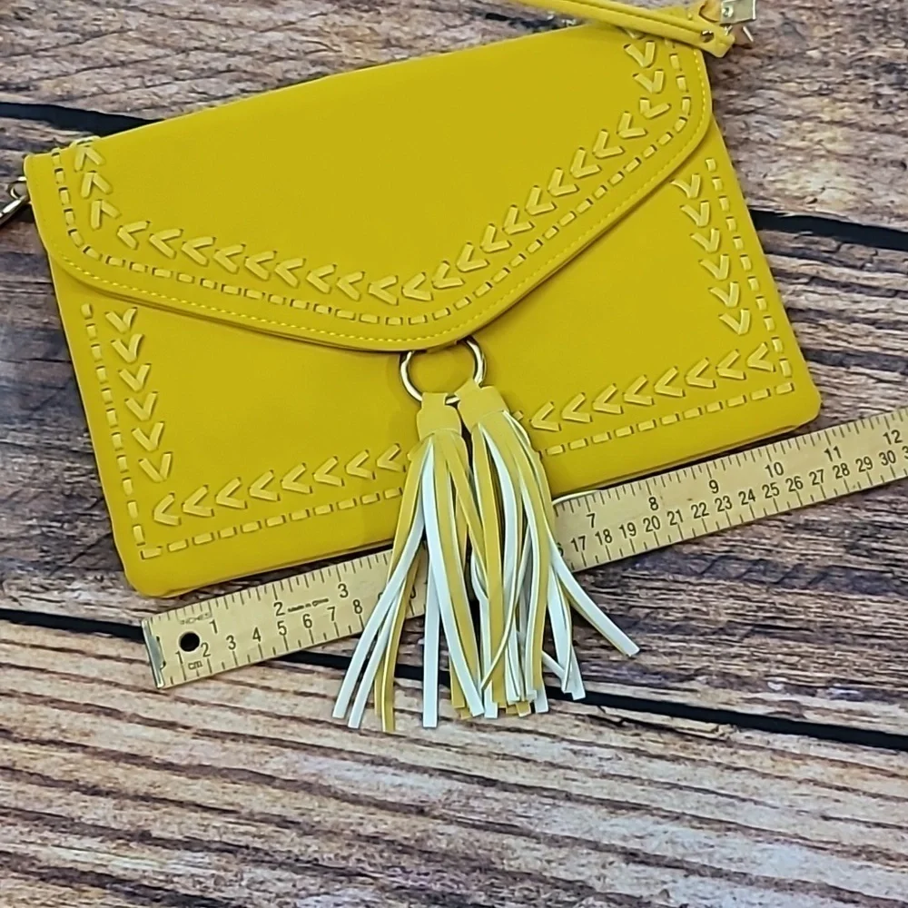 Boho Yellow Crossbody Purse - Picture 4 of 14